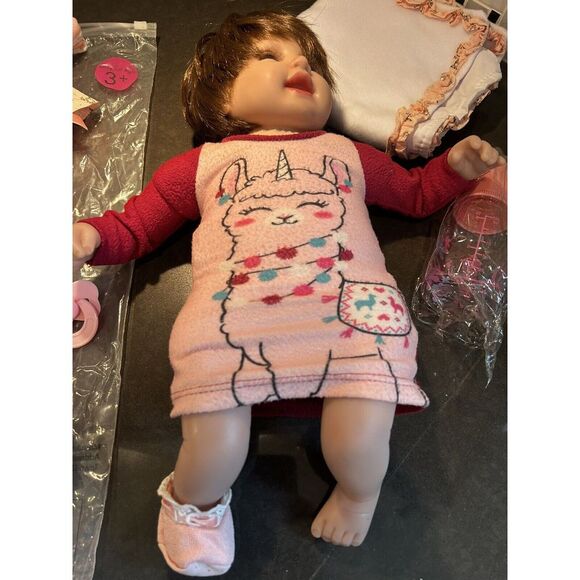 SWEET KAYDORA BABY DOLL, 16" VINYL /FABRIC, BROWN HAIR, BLUE EYES WITH BOX - Picture 5 of 9